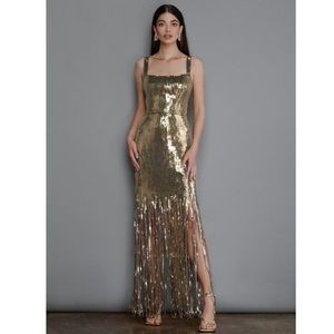 Bronx and Banco Cherie gold gown